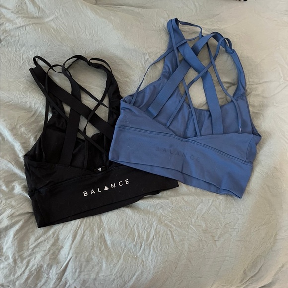 Balance Athletica Black and Blue Sports Bra - Picture 2 of 4